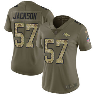Nike Denver Broncos #57 Tom Jackson Olive/Camo Women’s Stitched NFL Limited 2017 Salute to Service Jersey