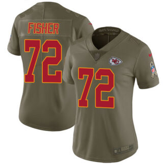 Nike Kansas City Chiefs #72 Eric Fisher Olive Women’s Stitched NFL Limited 2017 Salute to Service Jersey