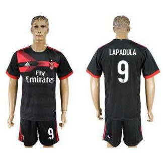 AC Milan #9 Lapadula Away Soccer Club Jersey