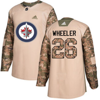Adidas Winnipeg Jets #26 Blake Wheeler Camo Authentic 2017 Veterans Day Stitched Youth NHL Jersey