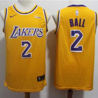Lakers 2 Lonzo Ball Gold 2018 19 Nike Swingman Jersey