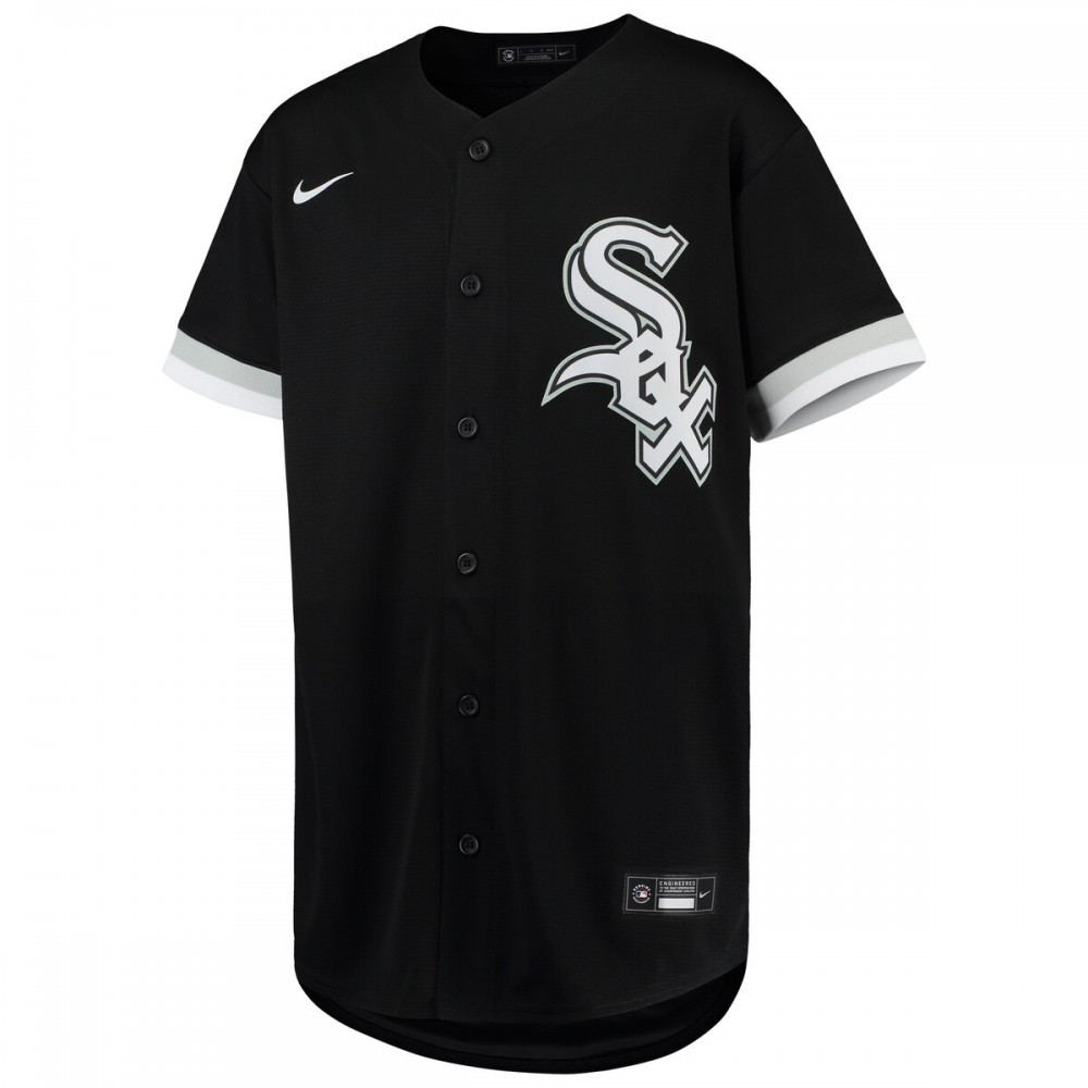 Eloy Jimenez Chicago White Sox Nike Youth Alternate Replica Player Jersey - Black - Image 2