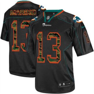 Nike Miami Dolphins #13 Dan Marino Black Men’s Stitched NFL Elite Camo Fashion Jersey