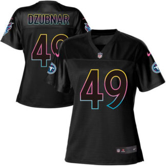Nike Tennessee Titans #49 Nick Dzubnar Black Women’s NFL Fashion Game Jersey