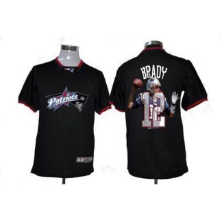 Nike New England Patriots #12 Tom Brady Black Men’s NFL Game All Star Fashion Jersey