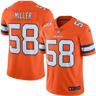 Nike Denver Broncos #58 Von Miller Orange Men’s Stitched NFL Limited Rush Jersey