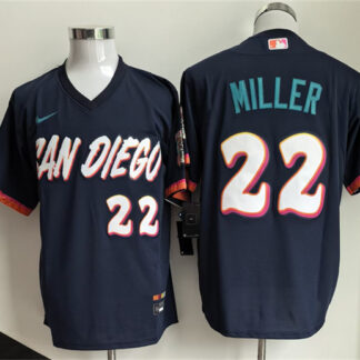ultra‑ Men's San Diego Padres #22 Mason Miller Obsidian 2026 City Connect Stadium Stitched Baseball Jersey ‑uniform