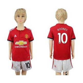 Manchester United #10 Rooney Home Kid Soccer Club Jersey