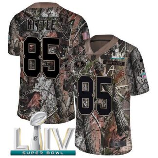 Nike San Francisco 49ers #85 George Kittle Camo Super Bowl LIV 2020 Youth Stitched NFL Limited Rush Realtree Jersey