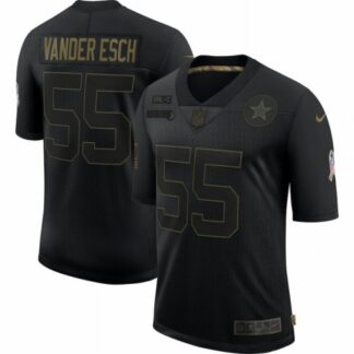 ultra‑ Dallas Cowboys #55 Leighton Vander Esch Nike 2020 Salute To Service Limited Jersey Black ‑uniform