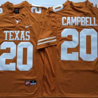 Texas Longhorns 20 Earl Campbell Orange Nike College Football Jersey