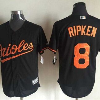 Baltimore Orioles #8 Cal Ripken Black New Cool Base Stitched Baseball Jersey