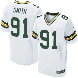 Nike Green Bay Packers #91 Preston Smith White Men’s Stitched NFL Elite Jersey