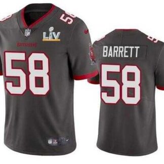 Nike Men & Women & Youth Buccaneers 58 Shaquil Barrett Gray 2021 Super Bowl LV Vapor Untouchable Limited Jersey