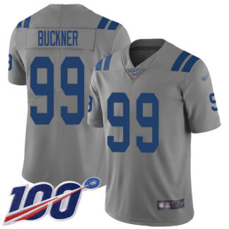 Nike Indianapolis Colts #99 DeForest Buckner Gray Men’s Stitched NFL Limited Inverted Legend 100th Season Jersey