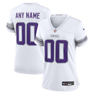 Women's Minnesota Vikings Nike White Alternate Game Custom Jersey