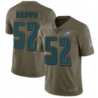 Nike Philadelphia Eagles #52 Asantay Brown Olive Men’s Stitched NFL Limited 2017 Salute To Service Jersey