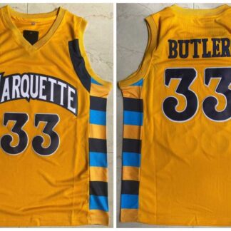 Marquette 33 Jimmy Butler Yellow College Basketball Jersey