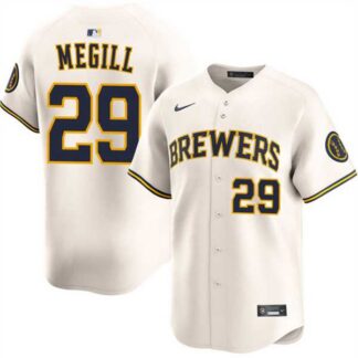 Men's Milwaukee Brewers #29 Trevor Megill Cream 2025 Limited Stitched Jersey Dzhi
