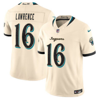 Youth Jacksonville Jaguars #16 Trevor Lawrence Cream 2026 Rivalries Collection Vapor F.U.S.E. Limited Jersey