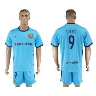 Barcelona #9 Suarez Away Soccer Club Jersey
