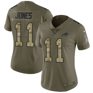 Nike Buffalo Bills #11 Zay Jones Olive/Camo Women’s Stitched NFL Limited 2017 Salute to Service Jersey