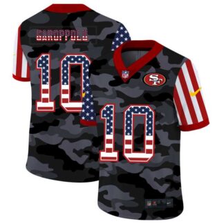 Nike San Francisco 49ers 10 Garoppolo 2020 USA Camo Salute to Service Limited Jersey zhua