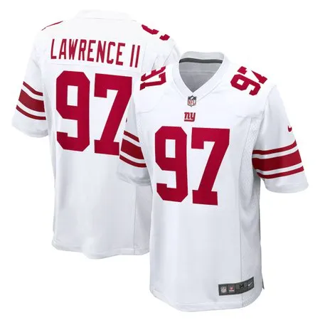 Youth New York Giants #97 Dexter Lawrence II White Game Player Jersey