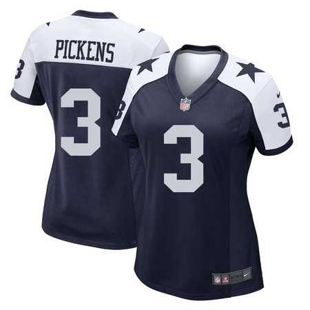 Women's Dallas Cowboys #3 George Pickens Navy Game Jersey L7GF
