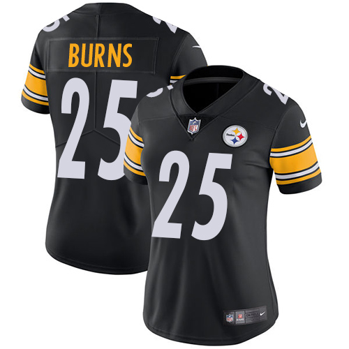 Nike Pittsburgh Steelers #25 Artie Burns Black Team Color Women’s Stitched NFL Vapor Untouchable Limited Jersey
