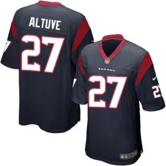 Texans #27 Jose Altuve Navy Blue Team Color Youth Stitched NFL Elite Jersey
