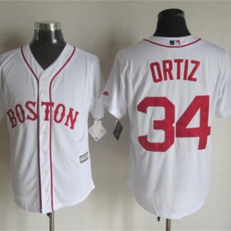 Majestic Boston Red Sox #34 Davod Ortiz 2015 White MLB Stitched Jerseys