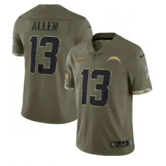 Men's Los Angeles Chargers #13 Keenan Allen Olive 2022 Salute To Service Limited Stitched Jersey