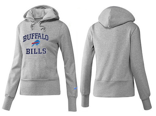 Nike Buffalo Bills Team Logo Gray Women Pullover Hoodies (2)