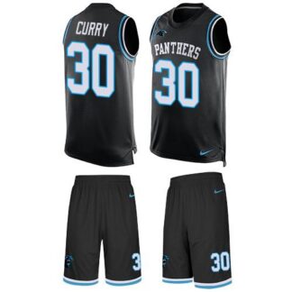 Nike Carolina Panthers #30 Stephen Curry Black Team Color Men’s Stitched NFL Limited Tank Top Suit Jersey