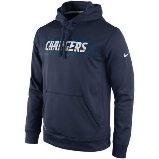 Men's San Diego Chargers Nike KO Speed Wordmark Performance Hoodie - Navy Blue