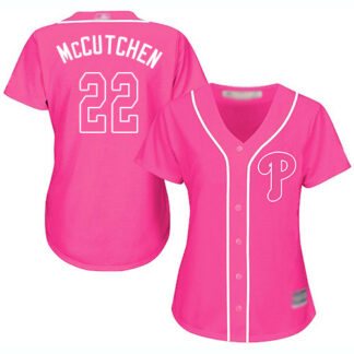 Philadelphia Phillies #22 Andrew McCutchen Pink Fashion Women’s Stitched MLB Jersey