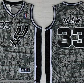 San Antonio Spurs #33 Boris Diaw Revolution 30 Swingman Camo Jerseys