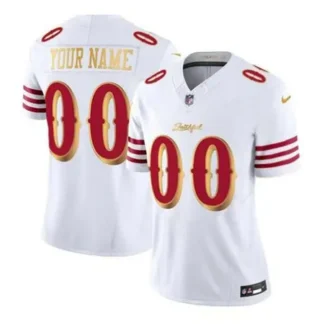 Women's San Francisco 49ers Custom White Rivalries Collection F.U.S.E. Vapor Limited Stitched Jersey
