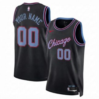Chicago Bulls Nike Unisex 2025/26 City Edition Black Swingman Custom Jersey