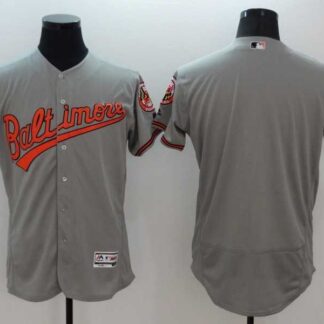 Baltimore Orioles Blank Gray 2016 Flexbase Authentic Collection Stitched Jersey