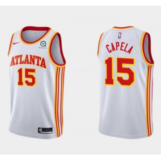 ultra‑ Men's Atlanta Hawks #15 Clint Capela White Stitched NBA Jersey ‑uniform