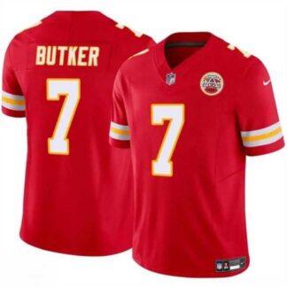 ultra‑ Men & Women & Youth Kansas City Chiefs #7 Harrison Butker Red 2024 F.U.S.E Vapor Untouchable Limited Stitched Jersey ‑uniform