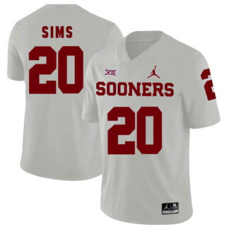 Oklahoma Sooners 20 Billy Sims White College Football Jersey Dzhi