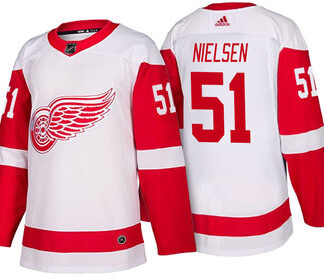 Men's Detroit Red Wings #51 Frans Nielsen White 2017-2018 adidas Hockey Stitched NHL Jersey