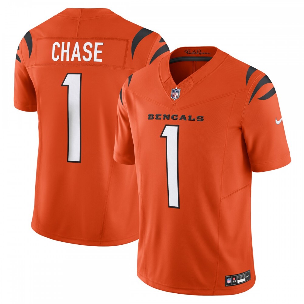 Ja'Marr Chase Cincinnati Bengals Nike Vapor F.U.S.E. Limited Alternate 1 Jersey - Orange