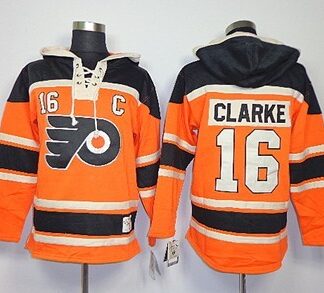 Old Time Hockey Philadelphia Flyers #16 Bobby Clarke 2012 Winter Classic Orange Hoodie