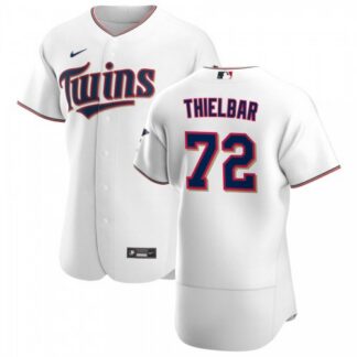 Minnesota Twins #72 Caleb Thielbar Men’s Nike White Home 2020 Authentic Player MLB Jersey