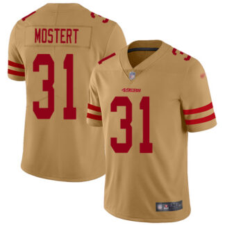 Nike San Francisco 49ers #31 Raheem Mostert Gold Men’s Stitched NFL Limited Inverted Legend Jersey