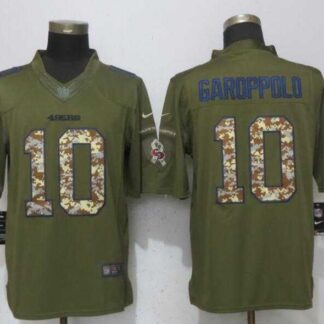Nike 49ers 10 Jimmy Garoppolo Green Salute To Service Limited Jersey